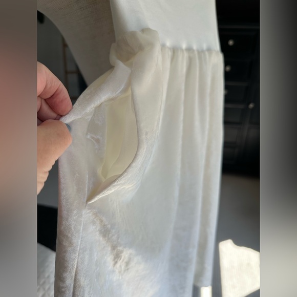 ATM cream velvet midi skirt, size large - Picture 7 of 13